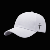 Three Nail Cross- Embroidered- Adjustable Hat